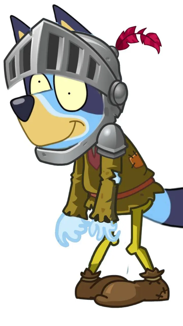 ai character: Knight Zom-bluey background