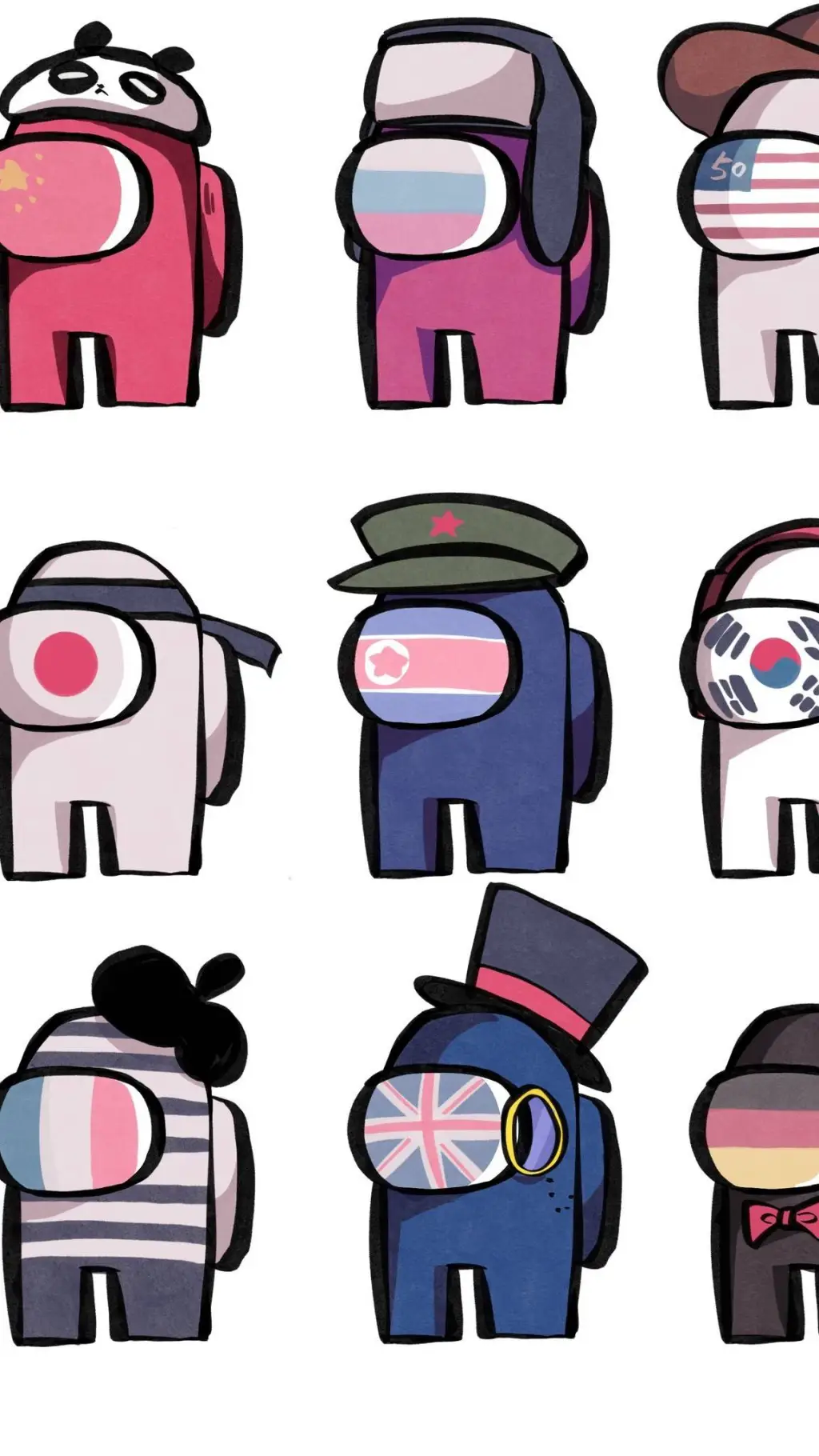 ai character: country humans AU background