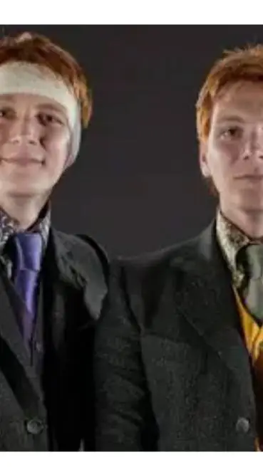 ai character: fred and George  background