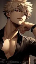 ai character: Katsuki Bakugou background