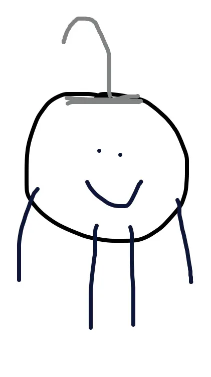 ai character: Weird bomb guy background
