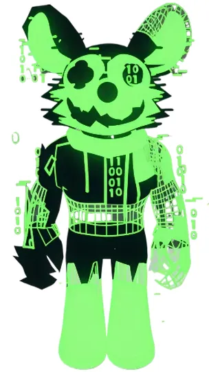 ai character: N0R virus rat  background