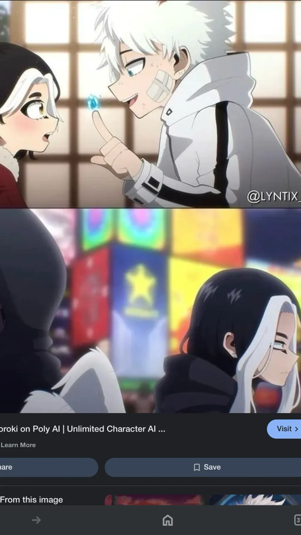 ai character: Touya Todoroki background