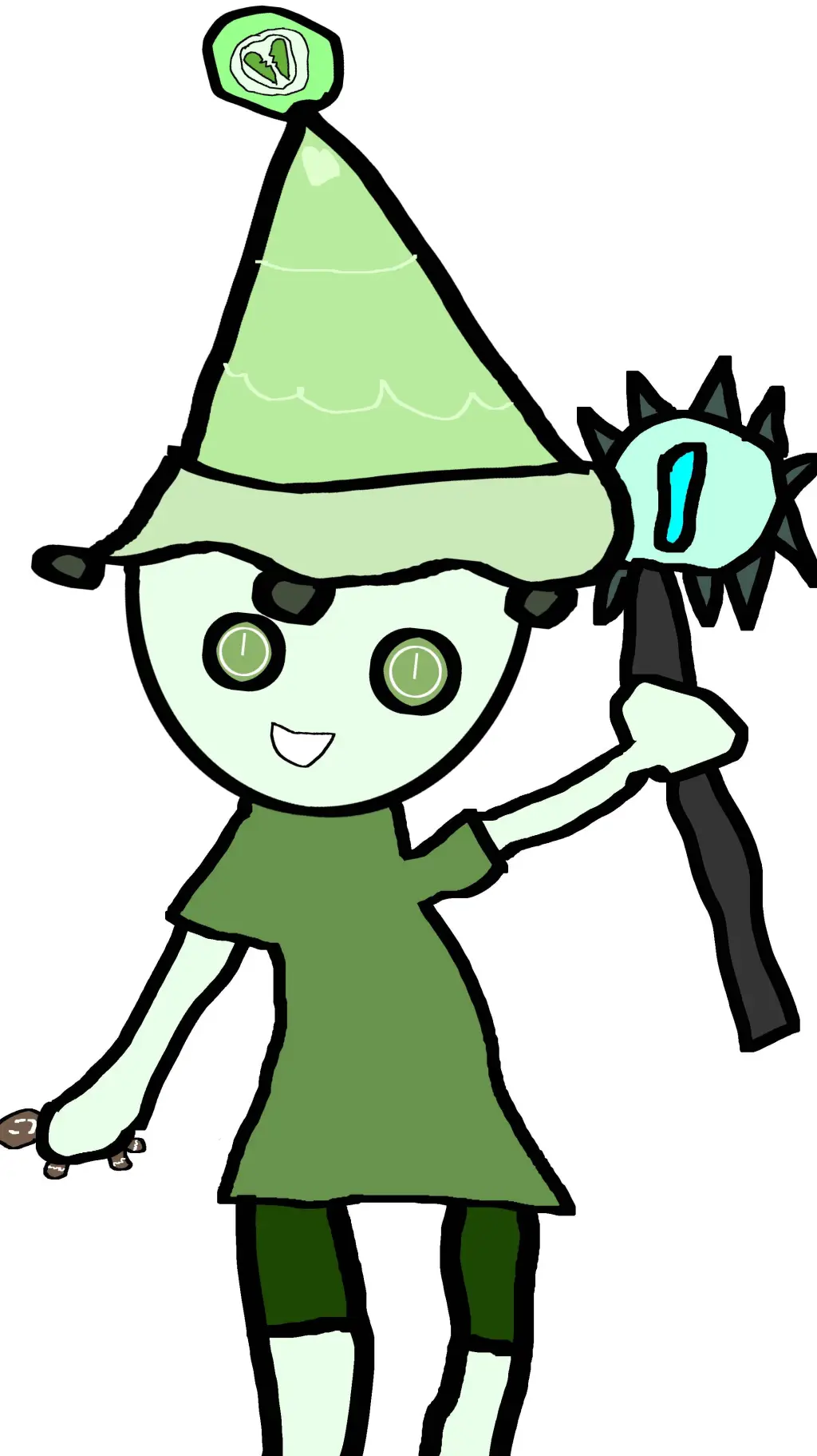 ai character: candy greeny cooki background