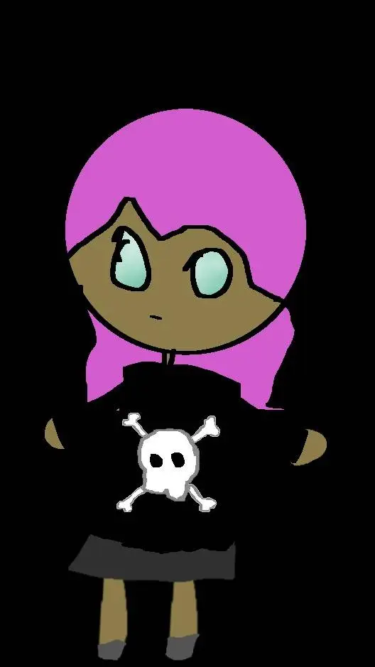 ai character: black cotencandy background