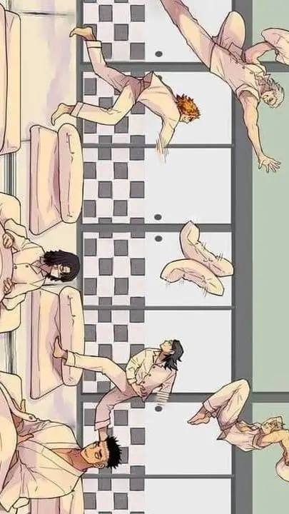 ai character: Hashira Sleepover! background