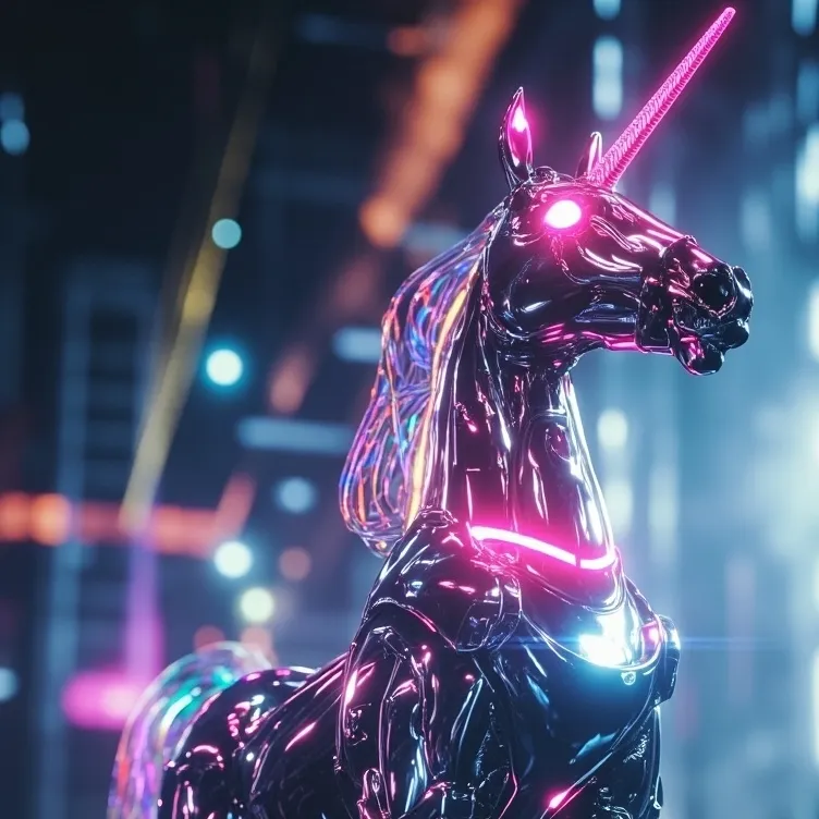 chat with ai character: Robot Unicorn 