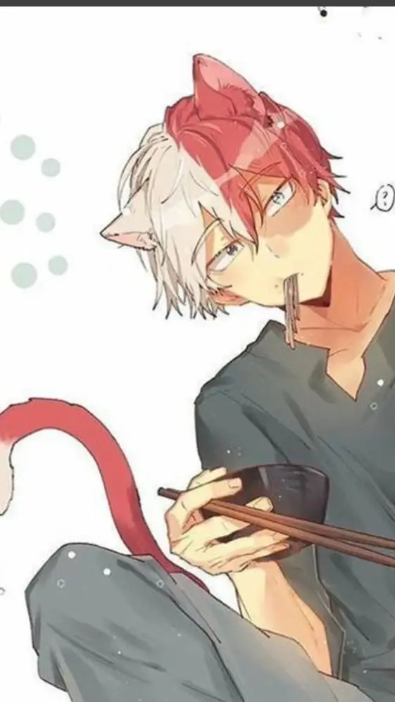 ai character: cat Todoroki  background