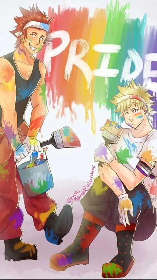 ai character: 1a pride month background