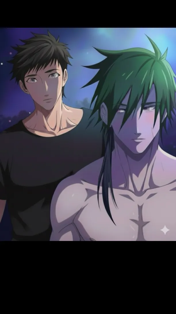 ai character: Nagi-san and river background