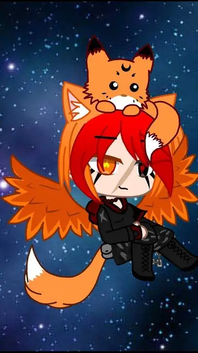 ai character: FireFøxPhøenix background