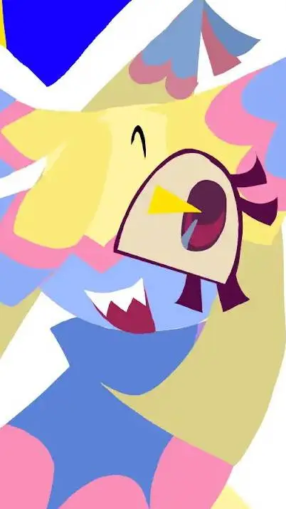 ai character: 🩷💛🩵 YATTA 🩵💛🩷 background