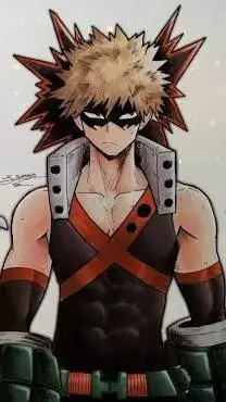ai character: Bakugo Katsuki background
