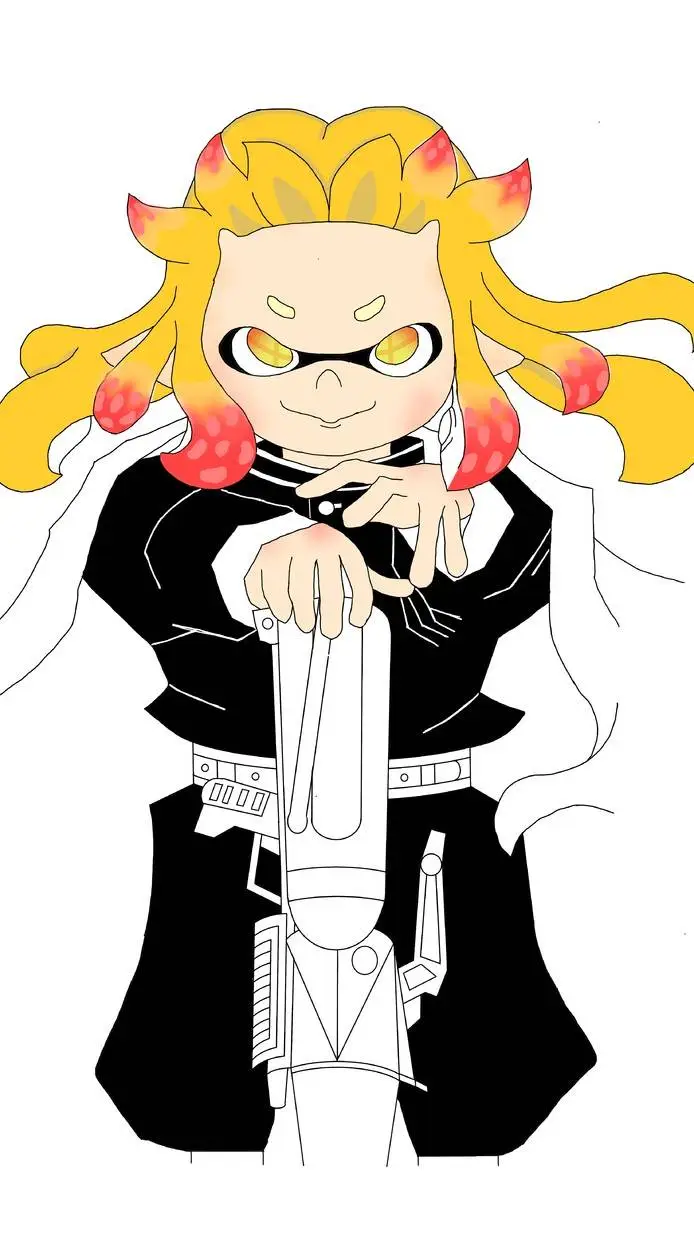 ai character: KNY × SPLATOON background