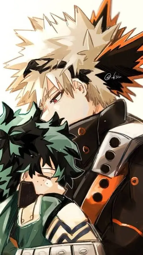 ai character: Deku and Bakugo background