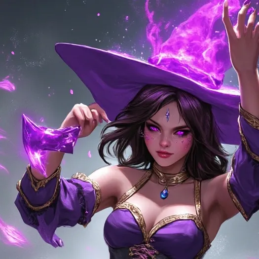 chat with ai character: purple girl 