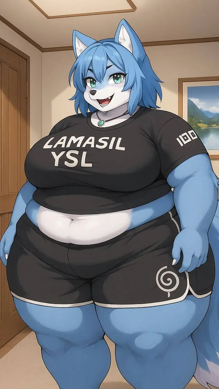 ai character: fat Krystal fox  background