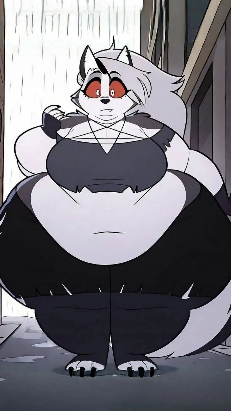ai character: fat loona  background
