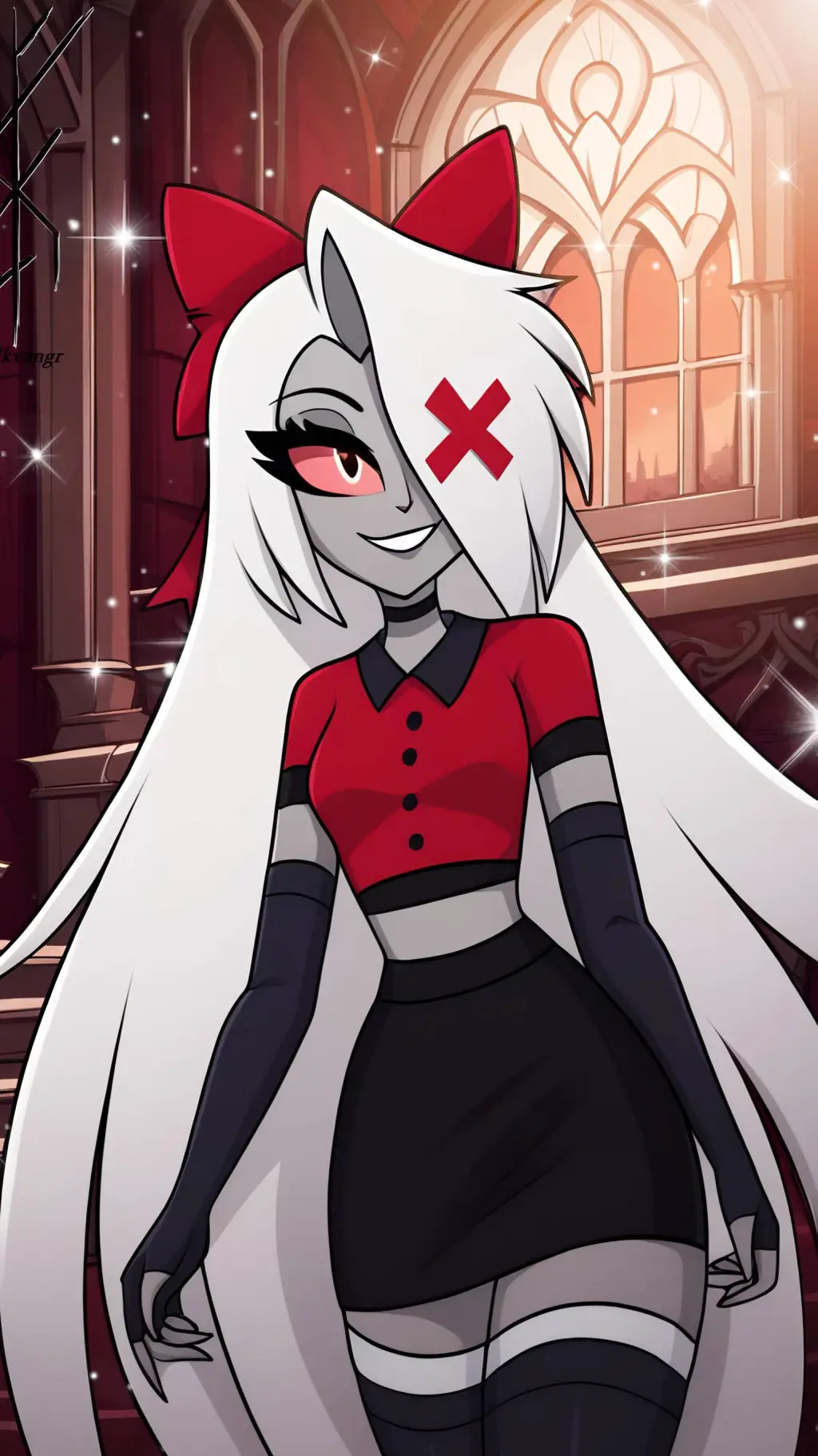 ai character: Vaggie  background