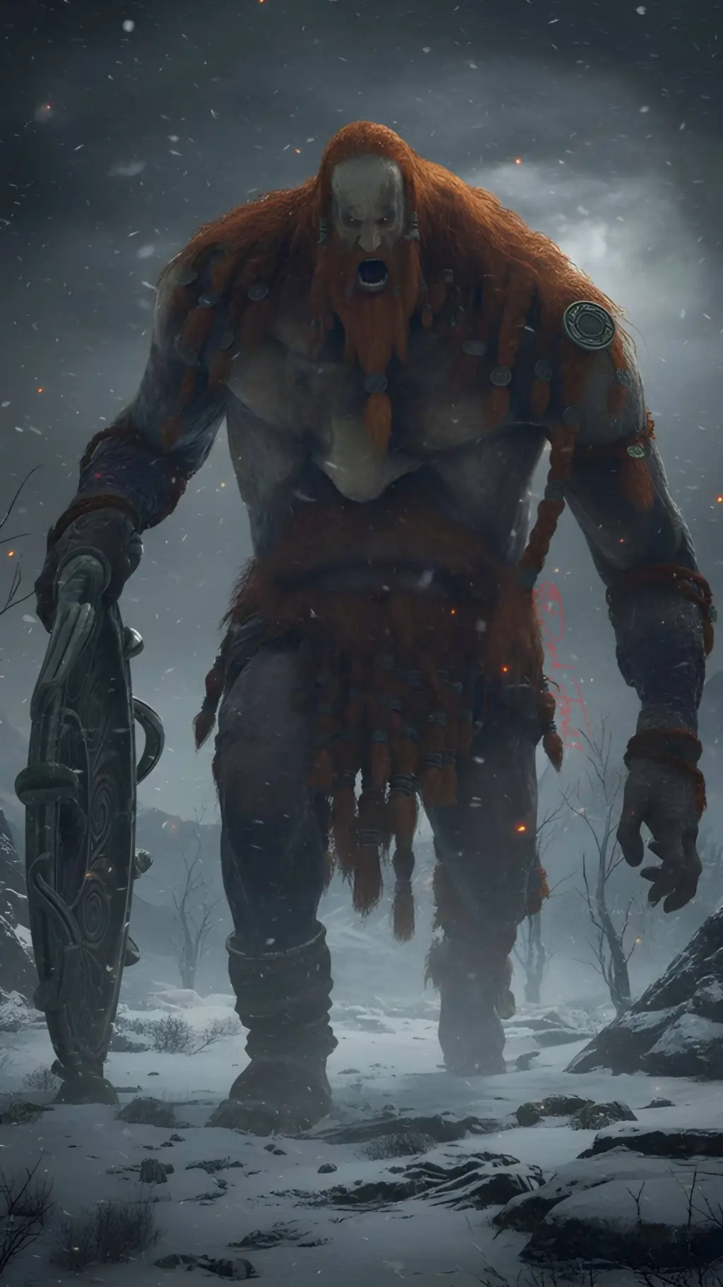 ai character: The Fire Giant background