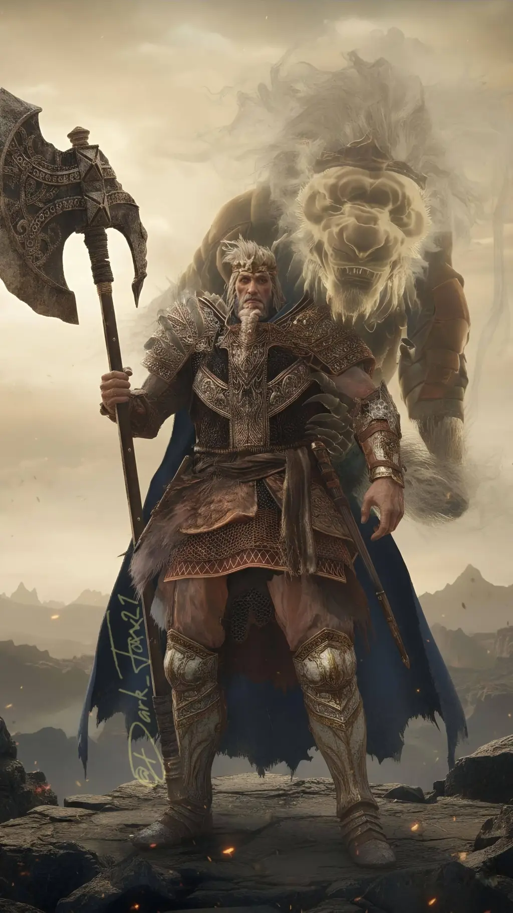 ai character: Godfrey background