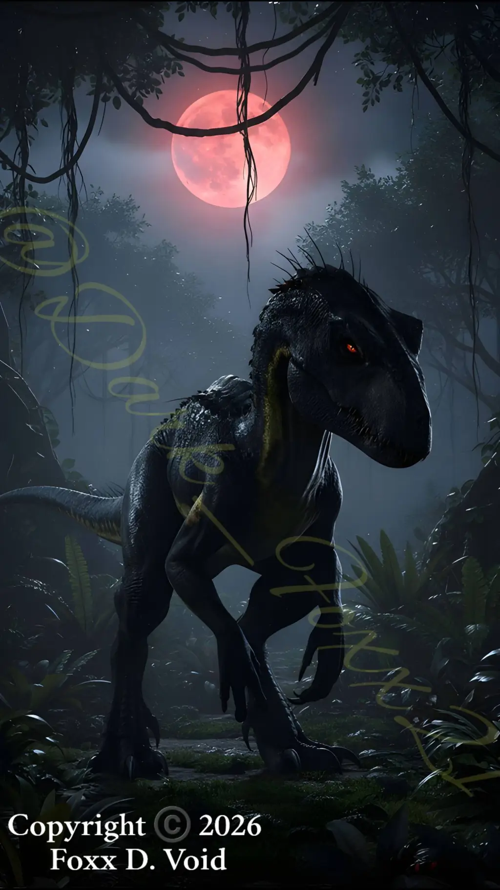 ai character: The Indoraptor background