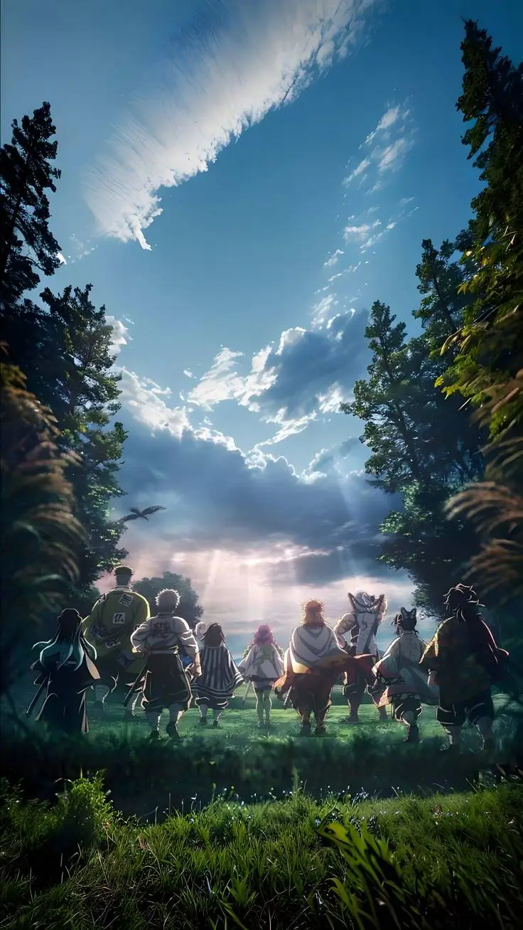 ai character: Hashiras New Year background