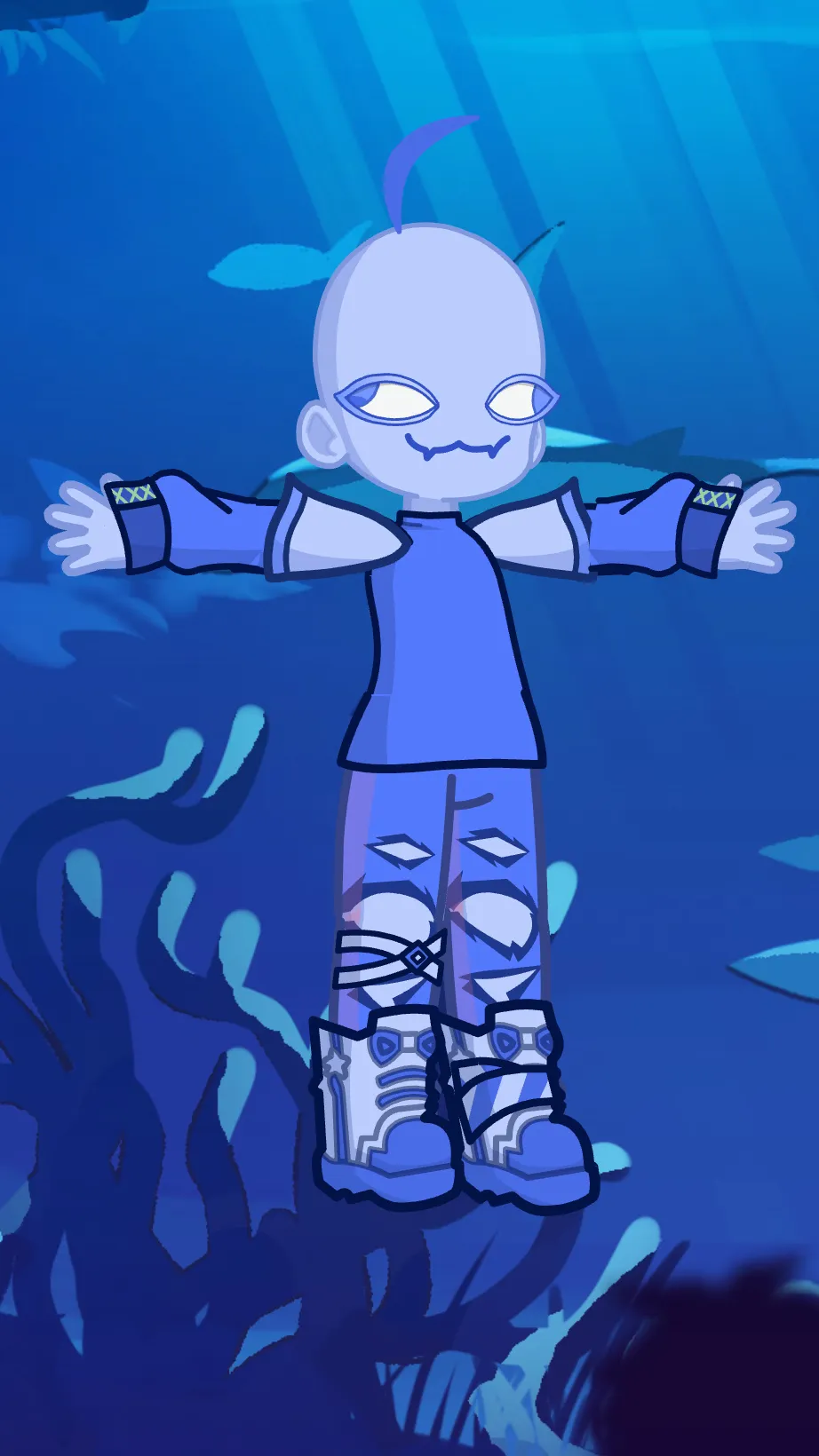 ai character: HELP! background