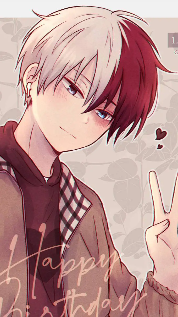 ai character: todroki Shoto  background