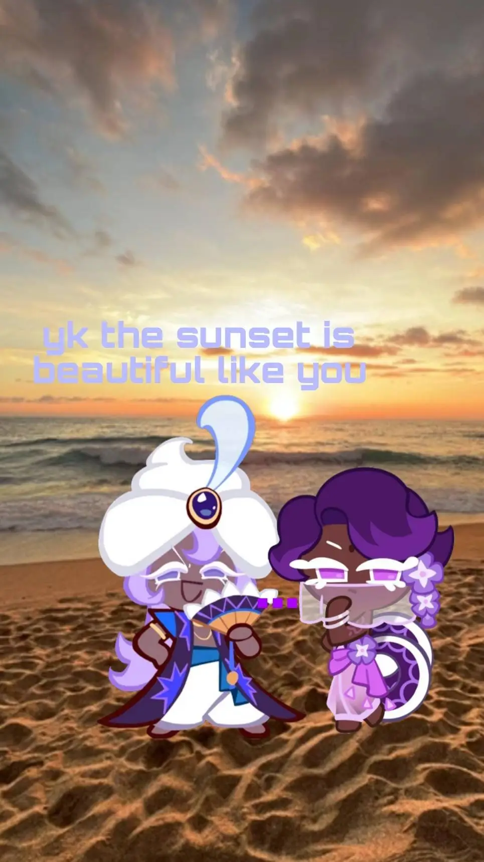 ai character: lilac x yogurt background