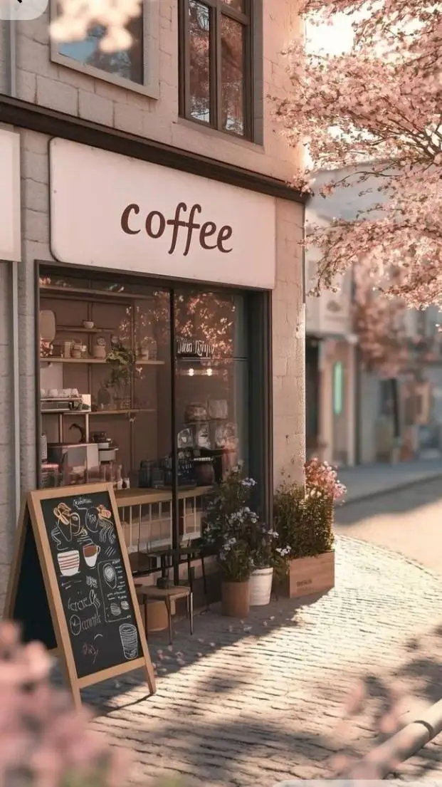 ai character: my café!  background