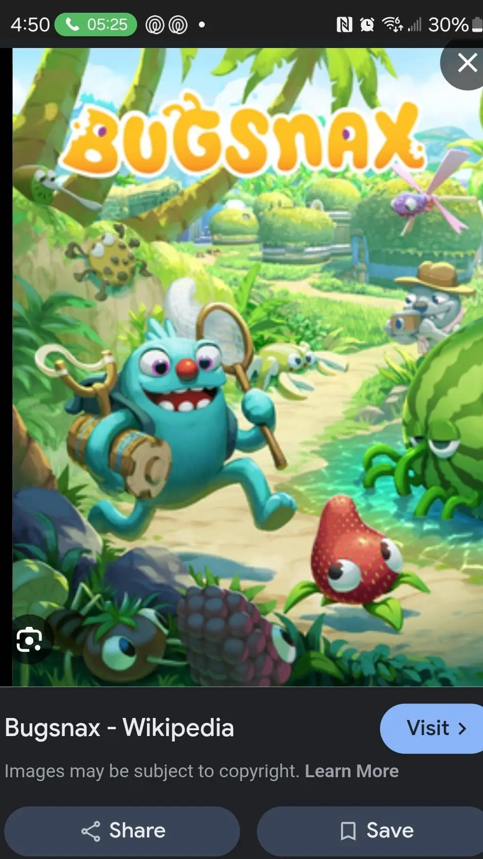 ai character: bugsnax  background