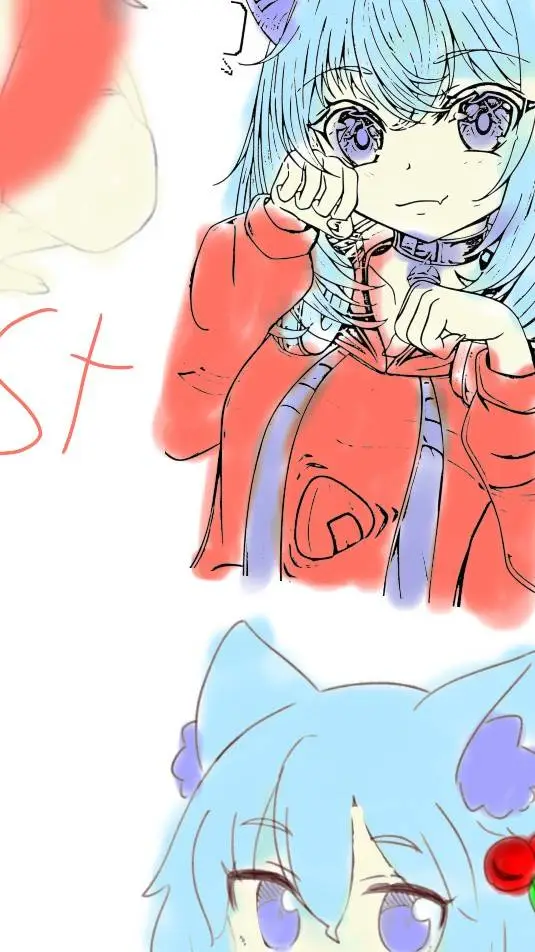 ai character: Neko and Bliser background