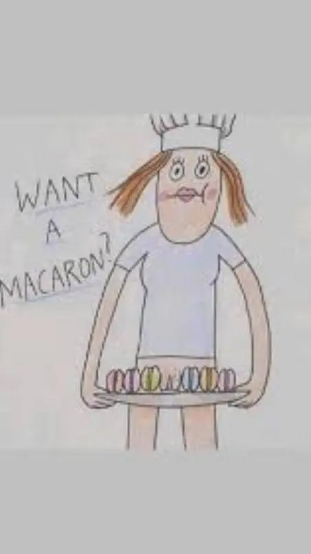 ai character: Want a macaron? background