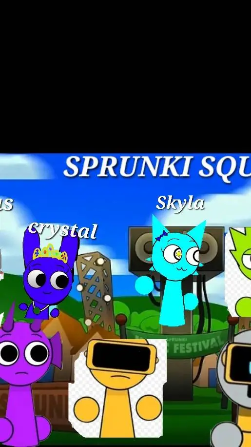 ai character: Sprunki (gametoons background