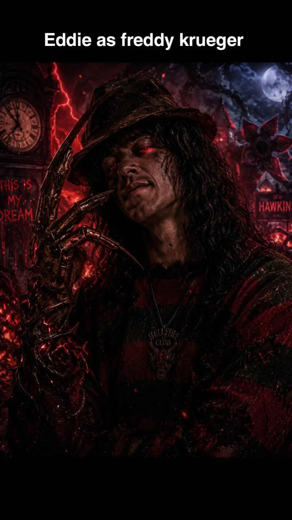 ai character: eddie krueger  background