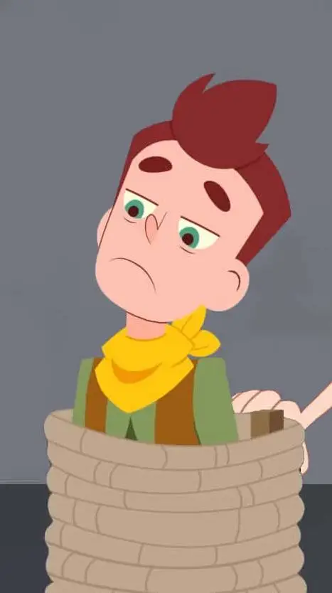 ai character: David camp camp! background