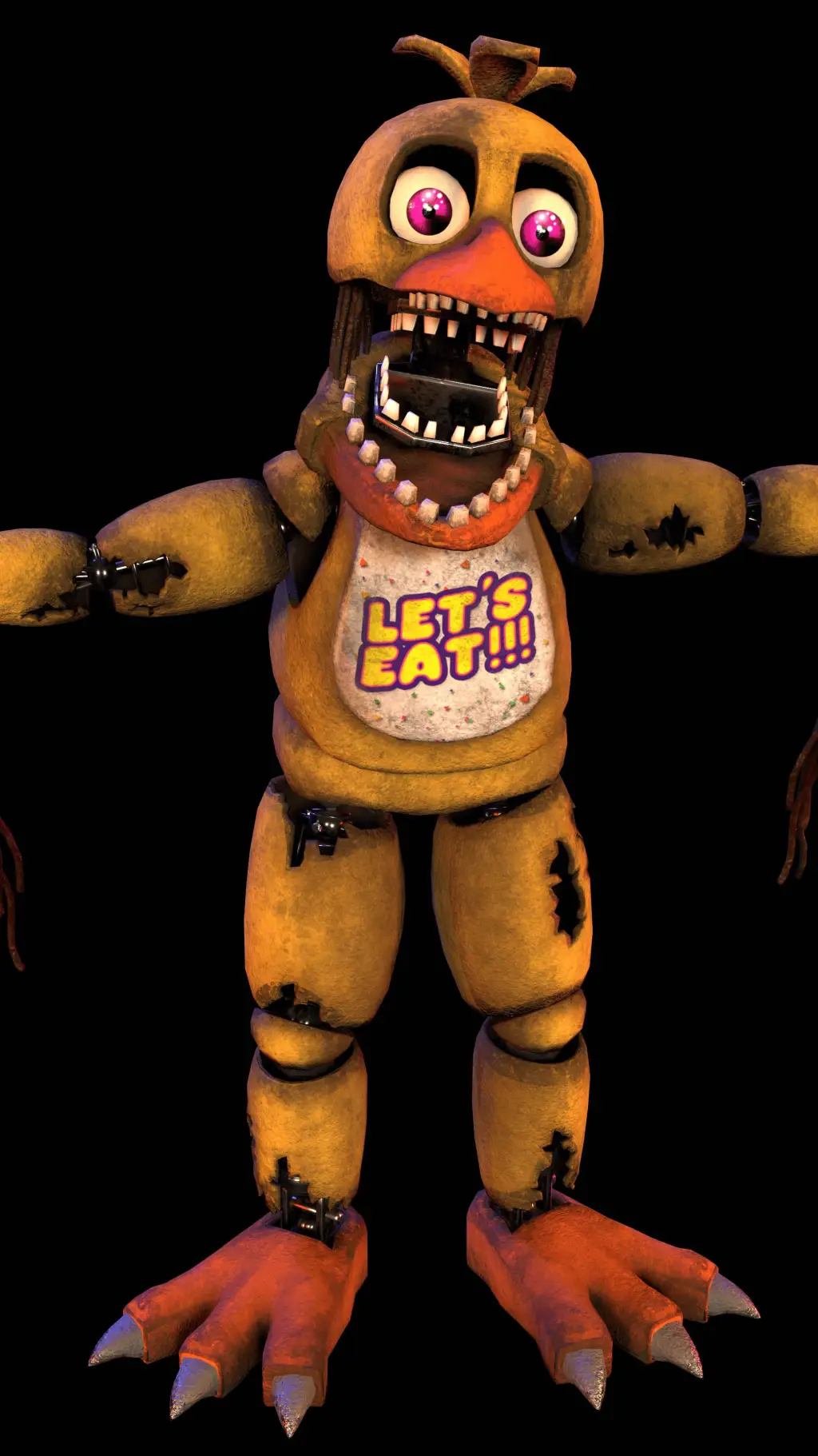 ai character: Withered Chica background