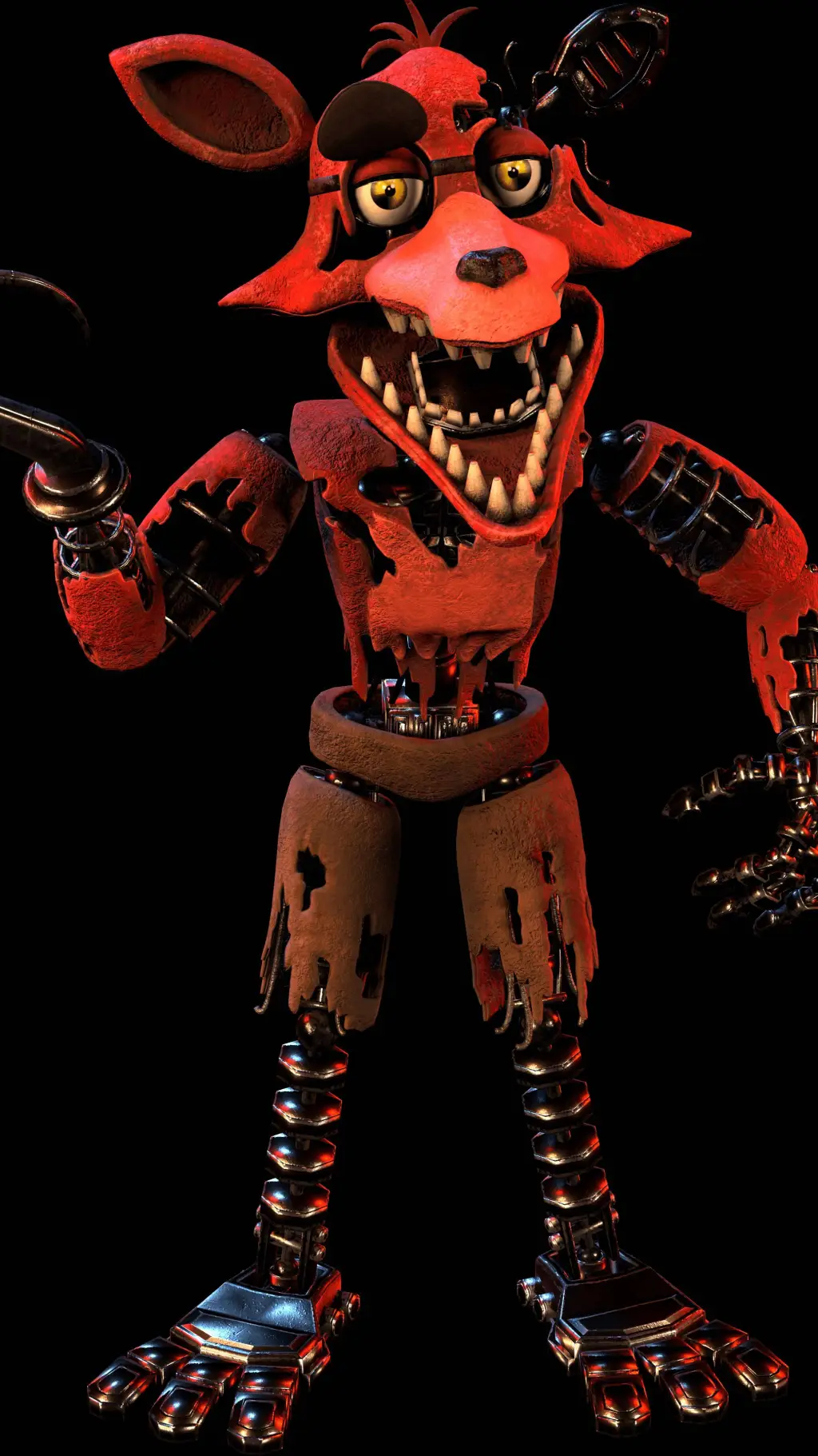 ai character: Withered Foxy background