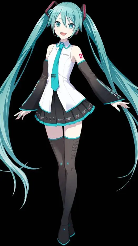ai character: Hatsune Miku  background