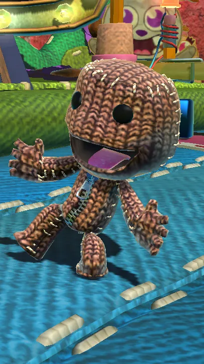 ai character: Sack boy background