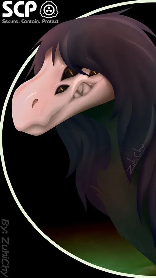 ai character: Female SCP 682 background