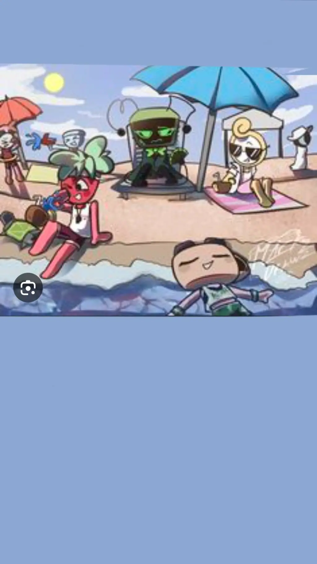 ai character: beach day! [DW au] background