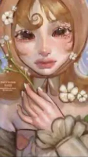 ai character: Flower lady background