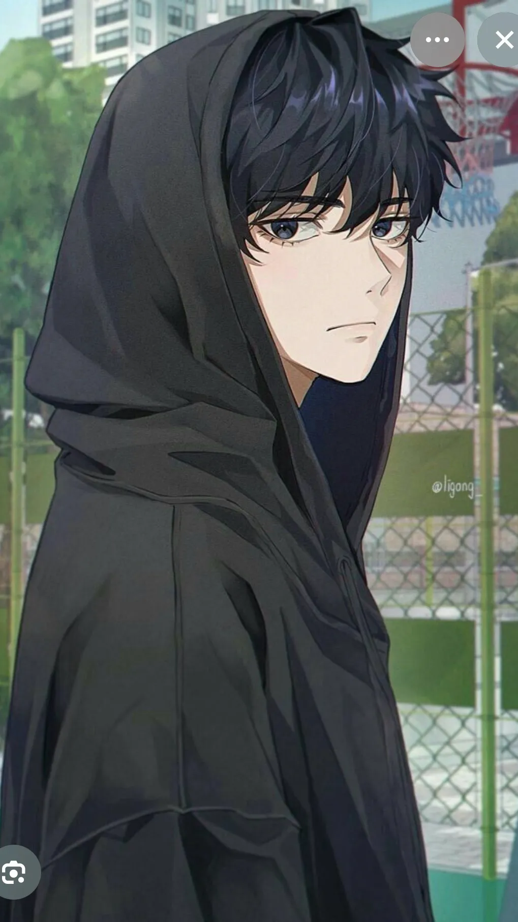 ai character: Hidden face background