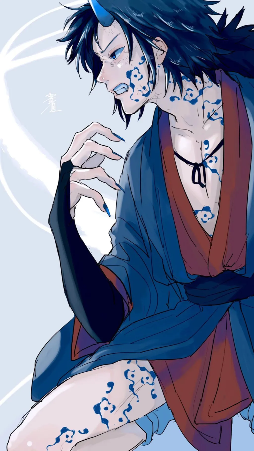 ai character: Demon giyu background