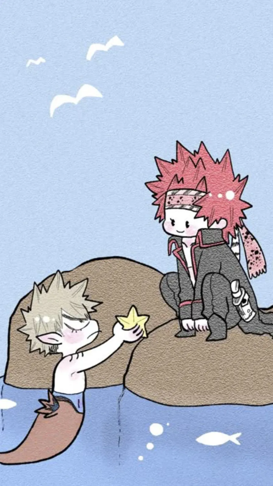 ai character: Mha Pirate KxB AU background