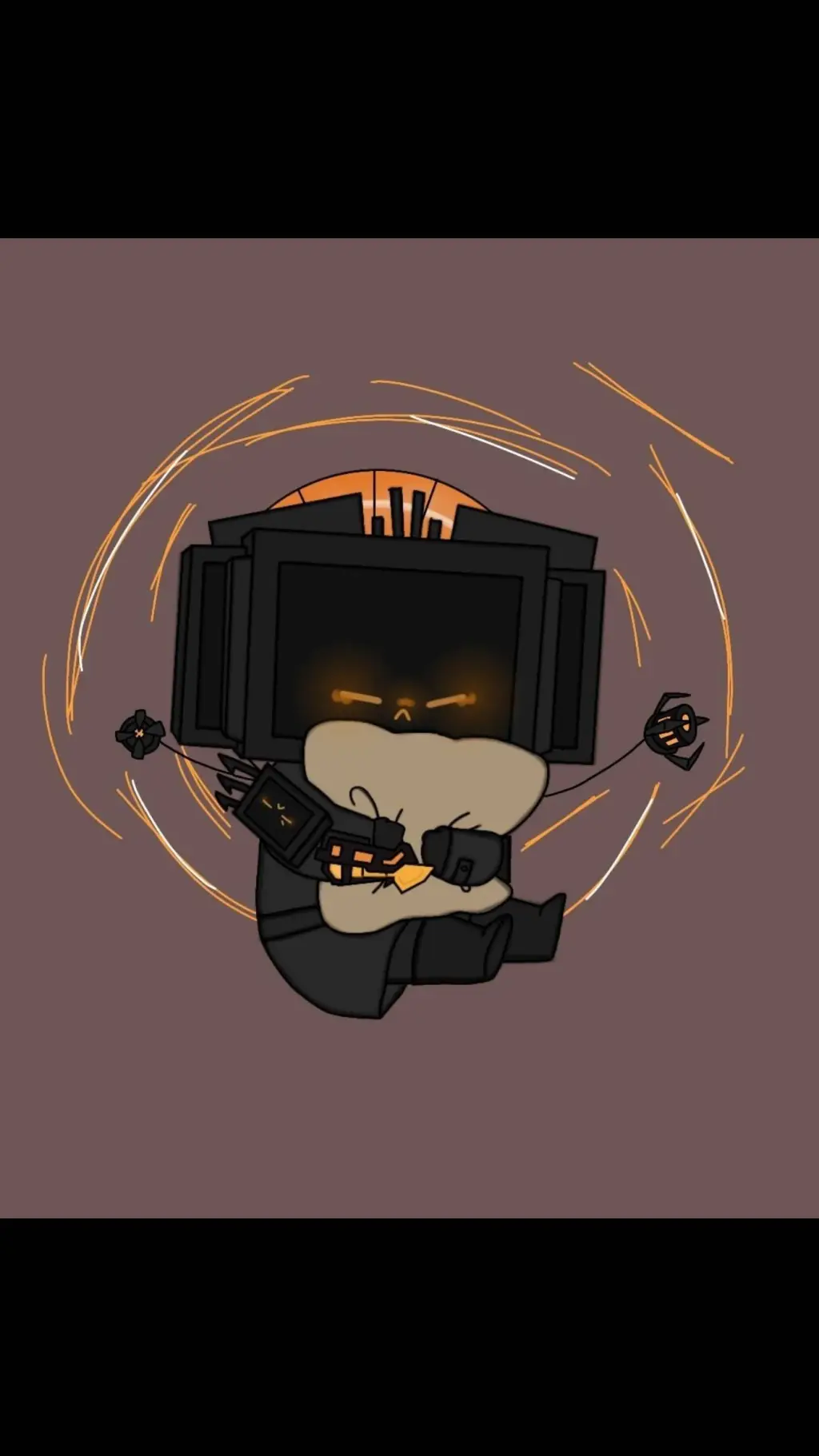 ai character: Baby Titan Tvman~ background