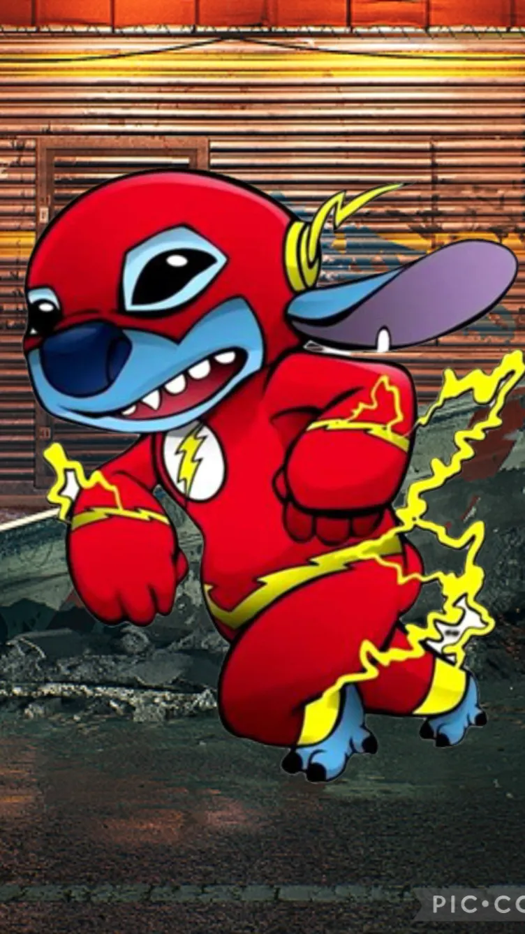 ai character: Stitch  background