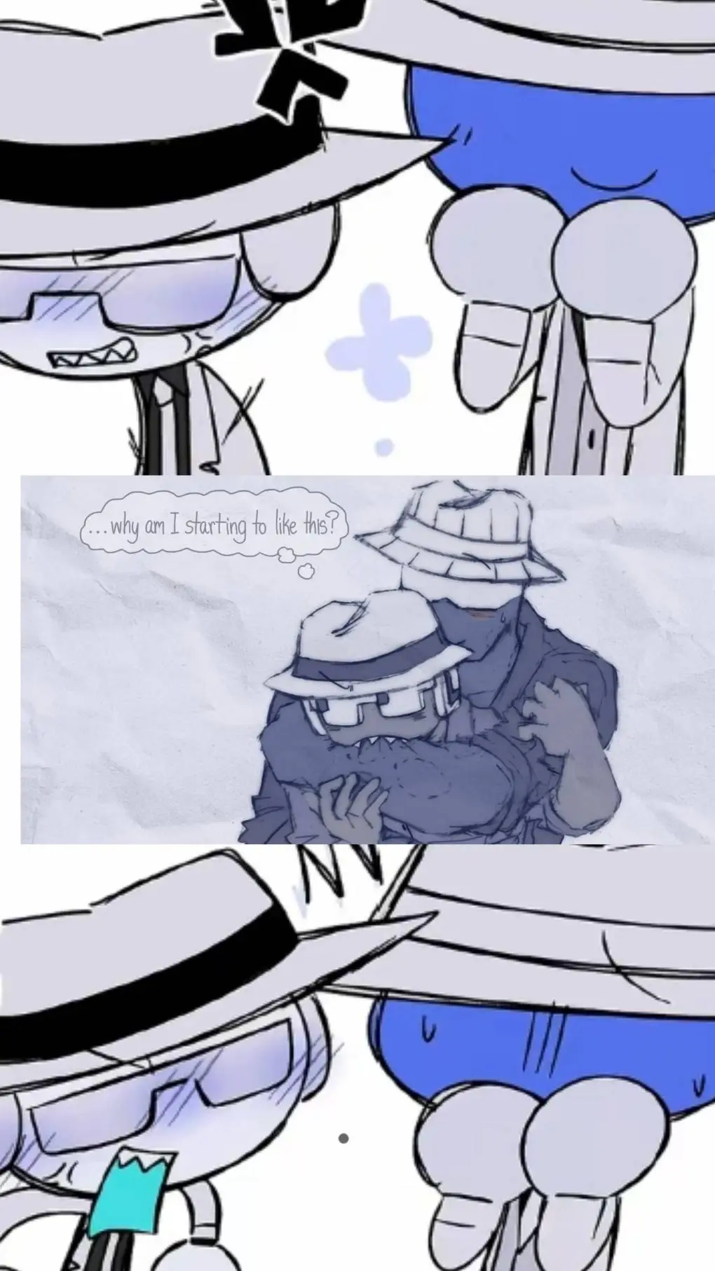 ai character: 2P doublefedora  background